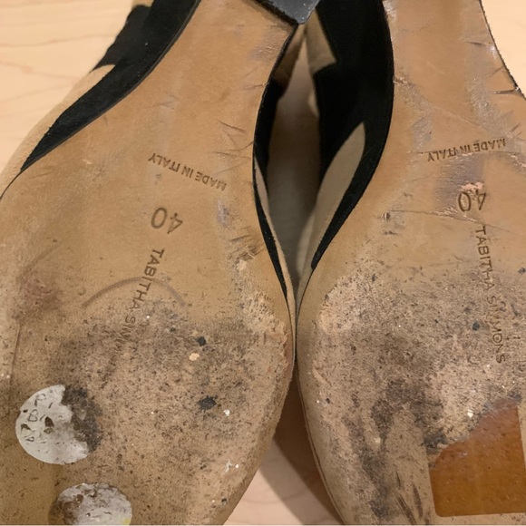 Tabitha Simmons wedges two tone suede/fabric 40/9 - Picture 8 of 11